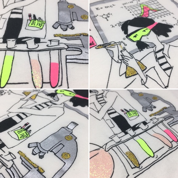 J Crew Girl Science Lab Keepsake T-Shirt Tee STEM - Picture 6 of 8
